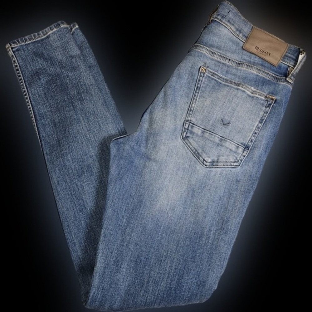 Mens Small Hudson Jeans Mens Zach Skinny Size 29 Medium and Light Wash - Picture 5 of 13